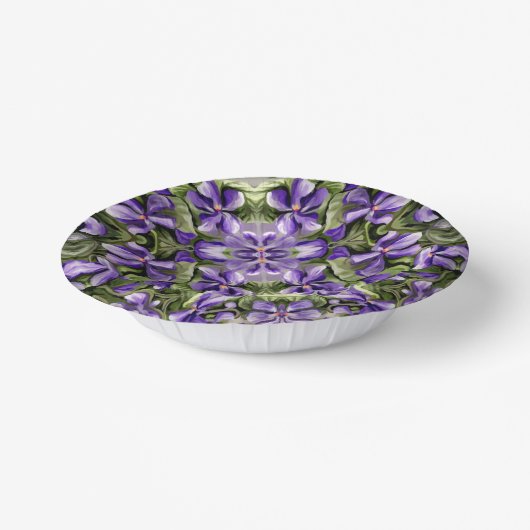 月の壺の中のスミレ ペーパーボウル (傾斜あり)