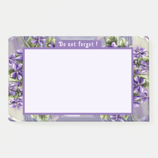 月の壺の中のスミレ ポストイット (正面)