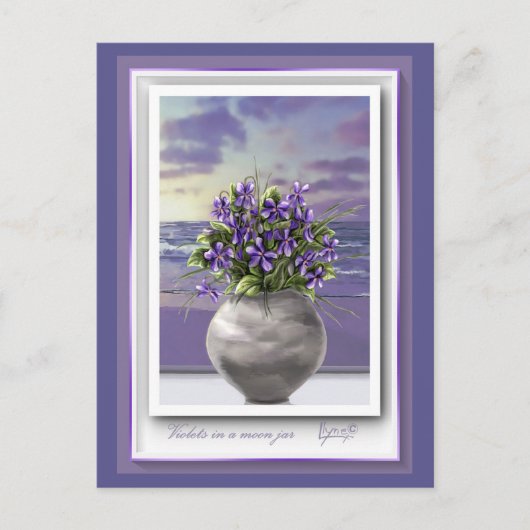 月の壺の中のスミレ ポストカード (正面)