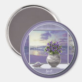 月の壺の中のスミレ マグネット (正面/裏面)