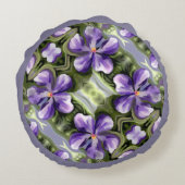 月の壺の中のスミレ ラウンドクッション (裏面)