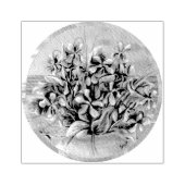 月の壺の中のスミレ ラバースタンプ (インプリント)