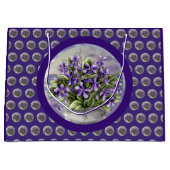 月の壺の中のスミレ ラージペーパーバッグ (正面)