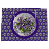 月の壺の中のスミレ ラージペーパーバッグ (裏面)