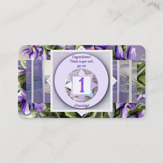 月の壺の中のスミレ 名刺 (正面)