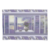 月の壺の中のスミレ 枕カバー (正面)