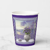 月の壺の中のスミレ 紙コップ (裏面)