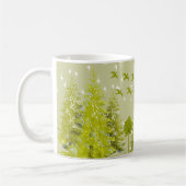 月の変更バックカスタマイズグラウンド色の松 コーヒーマグカップ (左)