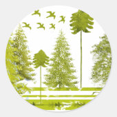 月の変更バックカスタマイズグラウンド色の松 ラウンドシール (正面)