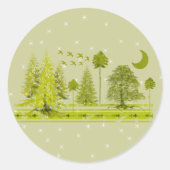 月の変更バックカスタマイズグラウンド色の松 ラウンドシール (正面)