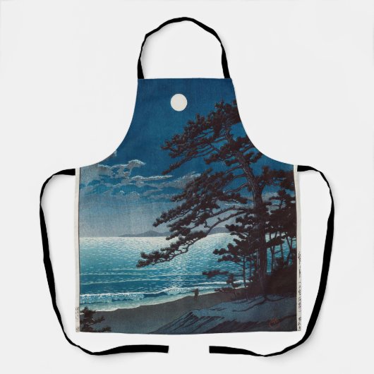 月の夜の宮ビーチ河瀬蓮井 エプロン (正面)