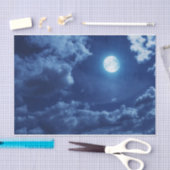 月の夜の雲 – ティッシュペーパー 薄葉紙 (クラフト)