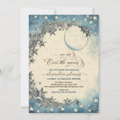 月の夢の赤ちゃんシャワーの上の写真 招待状 (正面)