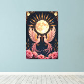 月の夢：Ethereal Cosmic Wall Decor キャンバスプリント (インサイチュ (ウッドフロア))