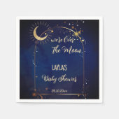 月の天の赤ちゃんシャワー印刷 スタンダードカクテルナプキン (正面)