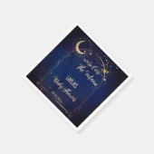 月の天の赤ちゃんシャワー印刷 スタンダードカクテルナプキン (角)