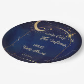 月の天の赤ちゃんシャワー印刷 ペーパープレート (アングル)