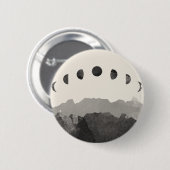 月の天文学の宇宙の水彩画の段階 缶バッジ (正面&裏面)