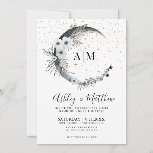 月の天結婚星 招待状 (正面)