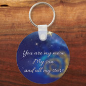 月の太陽の星の無限の愛キーチェーン キーホルダー (正面)