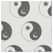 月の太陽の陰陽宇宙の天秤 ファブリック (クローズアップ)