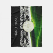 月の太陽 フリースブランケット (正面)