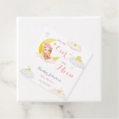 月の女の子の牛の赤ん坊のシャワーの上 フェイバータグ (インサイチュ)