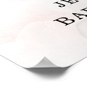 月の女の子ピンクの赤ちゃんシャワー歓迎ポスター ポスター (角)