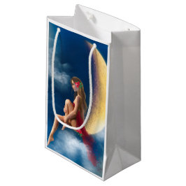 月の女性の夜の妖精 スモールペーパーバッグ