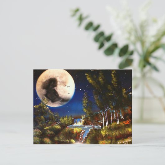 月の女性 ポストカード (スタンド正面)