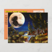 月の女性 ポストカード (正面/裏面)