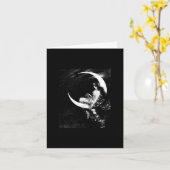 月の女神のメッセージカード カード (黄色い花)