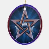 月の女神の五芒星 セラミックオーナメント (左)