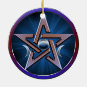 月の女神の五芒星 セラミックオーナメント (裏面)