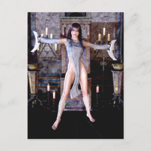 月の女神の儀式ゴシック様式のファンタジー葉書 ポストカード (正面)