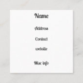 月の女神 スクエア名刺 (裏面)