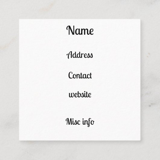 月の女神 スクエア名刺 (裏面)