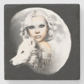 月の女神 ストーンコースター (正面)