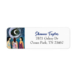 月の女賛美のアートワーク ラベル