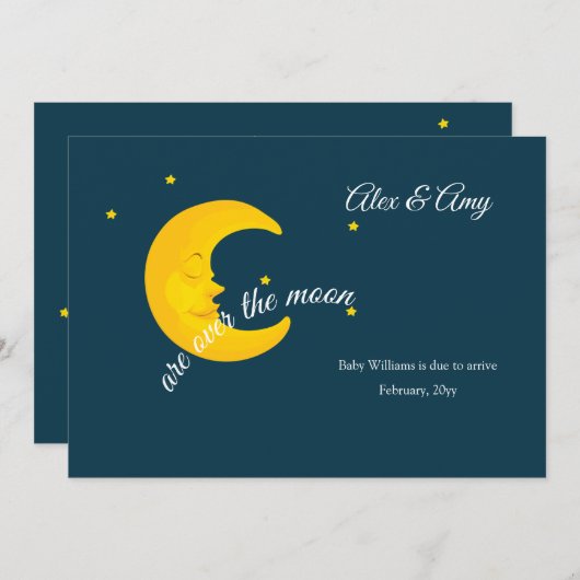 月の妊娠発表に関して 案内状 (正面/裏面)