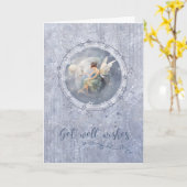 月の妖精によろしくお祈り カード (黄色い花)