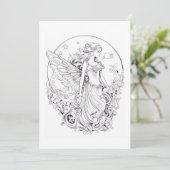 月の妖精の色自分のグリーティングカード (スタンド正面)