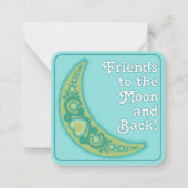 月の子の学校バレンタインデーへの友達 ノートカード (正面)