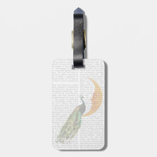 月の孔雀 ラゲッジタグ (裏面縦)