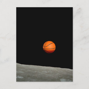 月の宇宙から生まれたバスケットボールアース ポストカード