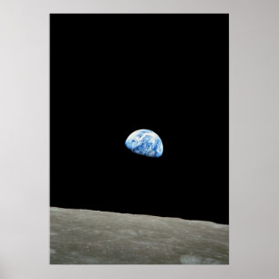 月の宇宙の宇宙からの地球 ポスター