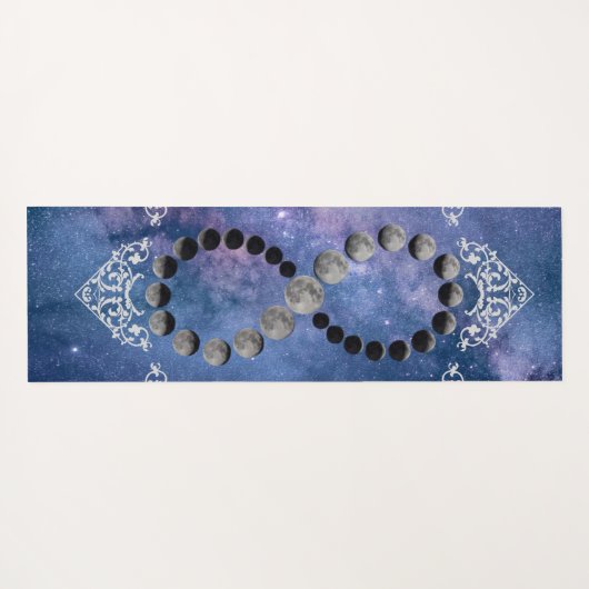 月の宇宙の空の位相 ヨガマット (裏面(横))