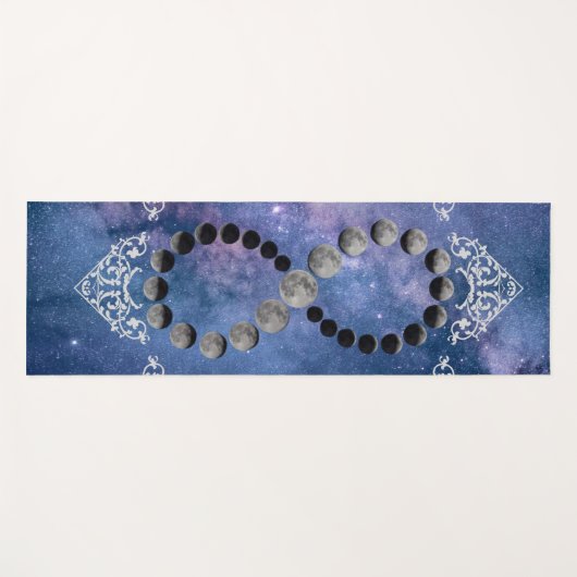 月の宇宙の空の位相 ヨガマット (正面(横))