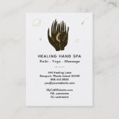 *~*月の宇宙星天の金ゴールド癒しの手 名刺 (裏面)