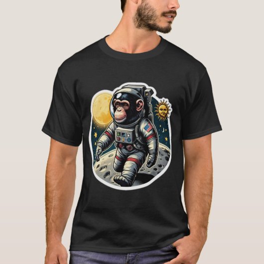 月の宇宙歩くのAPES 10 Tシャツ (正面)
